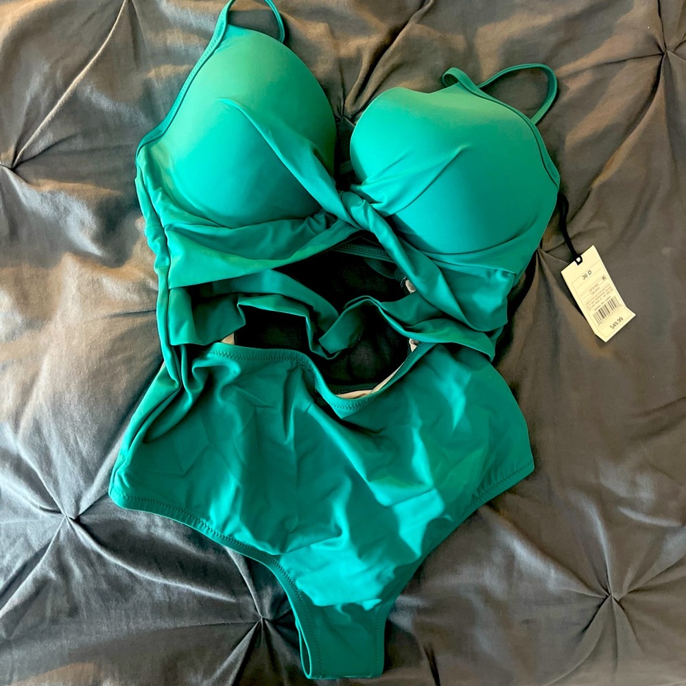 Target Teal One-Piece Cutout Swimsuit Women’s Size 36D - NWT